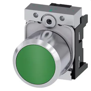 Siemens Drucktaster 22mm rund Metall grün 3SU1250-0EB40-0AA0