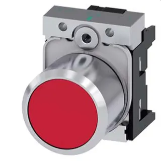 Siemens Drucktaster 22mm rund Metall rot 3SU1250-0EB20-0AA0
