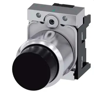 Siemens Drucktaster 22mm rund Metall schwarz 3SU1250-0FB10-0AA0