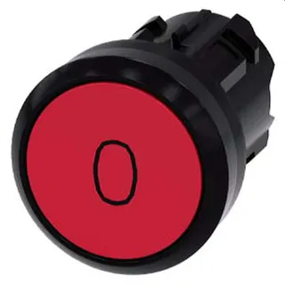 Siemens Drucktaster 22mm rund rot Symbol O 3SU1000-0AB20-0AD0
