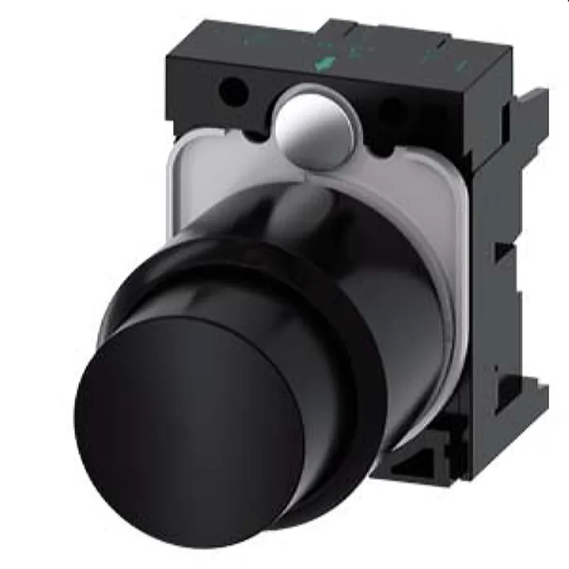 Siemens Drucktaster 22mm rund schwarz 3SU1200-0FB10-0AA0