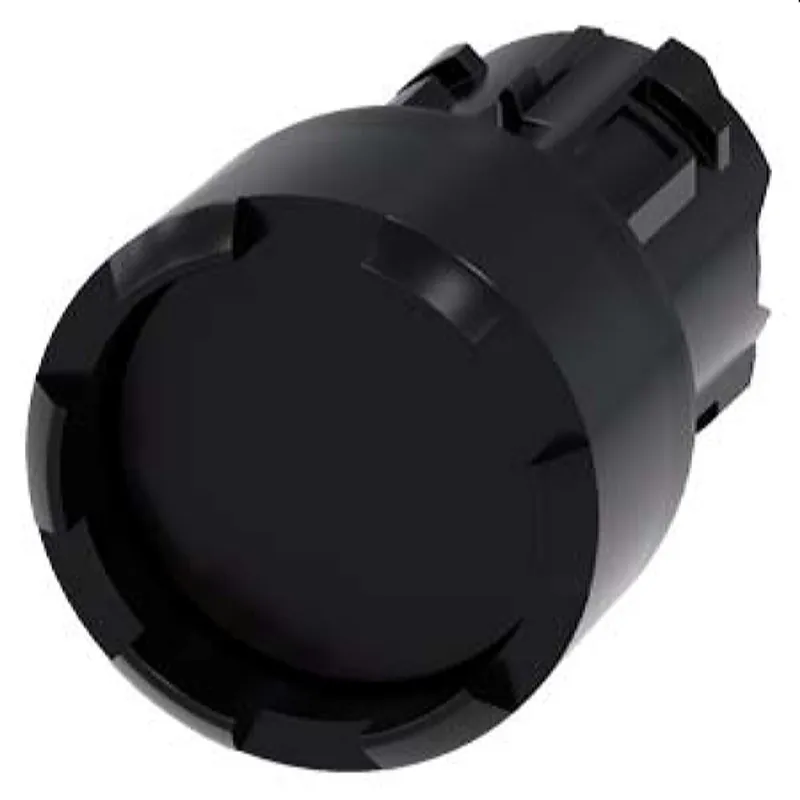 Siemens Drucktaster 22mm rund schwarz Frontring 3SU1000-0DB10-0AA0