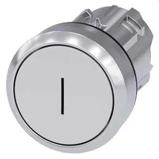 Siemens Drucktaster 22mm rund weiss Symbol I 3SU1050-0AB60-0AC0