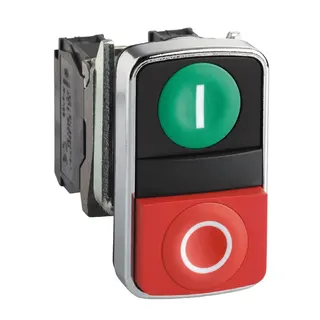Schneider Electric Doppeldrucktaster XB4BL73415 2 Tasten 1Flach 1Vorst. XB4BL73415