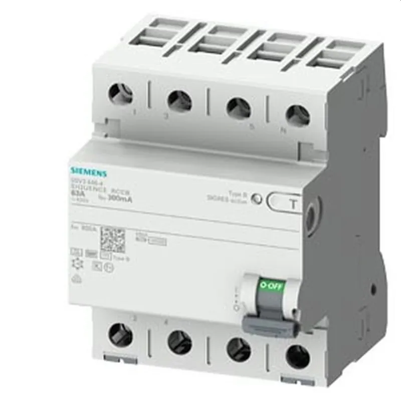 Siemens FI-Schutzschalter 4polig Typ B 63A 30mA 400V 5SV3346-4