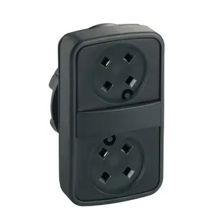 Schneider Electric Doppeldrucktaster ZB5AA79 flach/flach D:22 o. Tastenschild