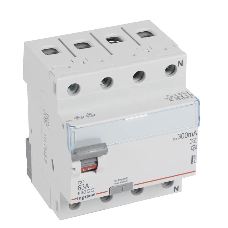 Legrand FI-Schutzschalter, FI TX3 63/0,3A 4polig
