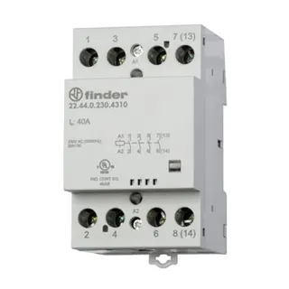 Finder Installationsschütz 22.44.0.024.4310 4S 40A Spule 24VAC/DC 1 STK