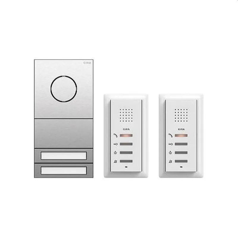 Gira Zweifamilienhauspaket 2407000 ZFH-Paket Audio 106 Edelstahl 2407000