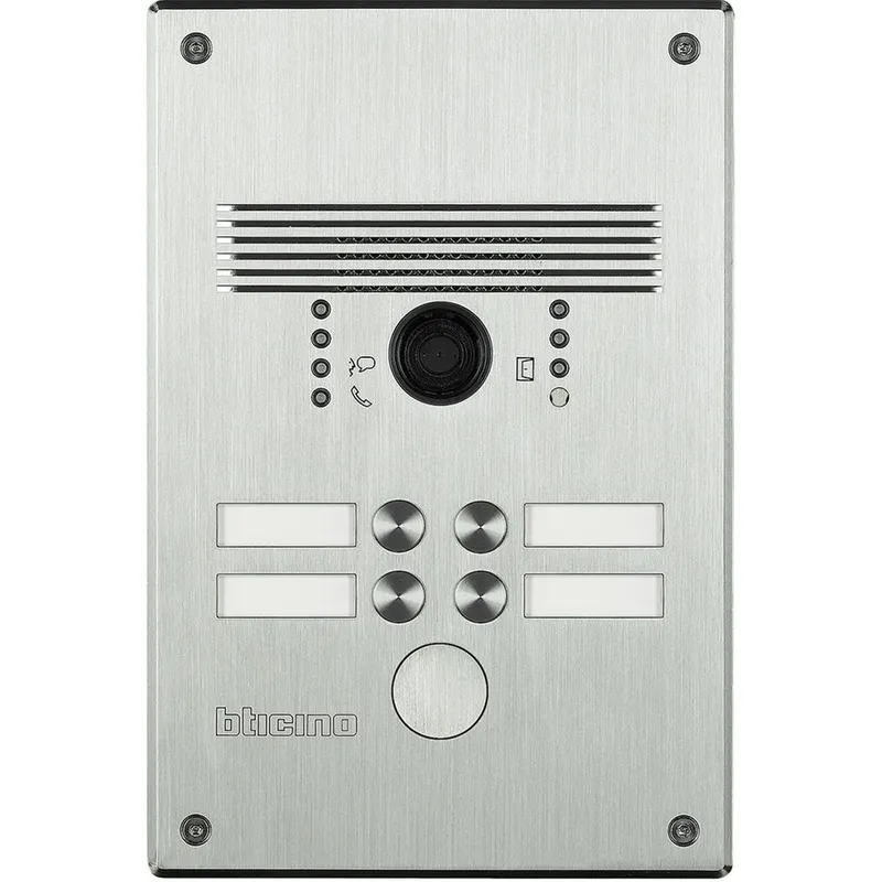 Bticino Video-Türstation 308011 Video-AV Inox 4 Ruftasten