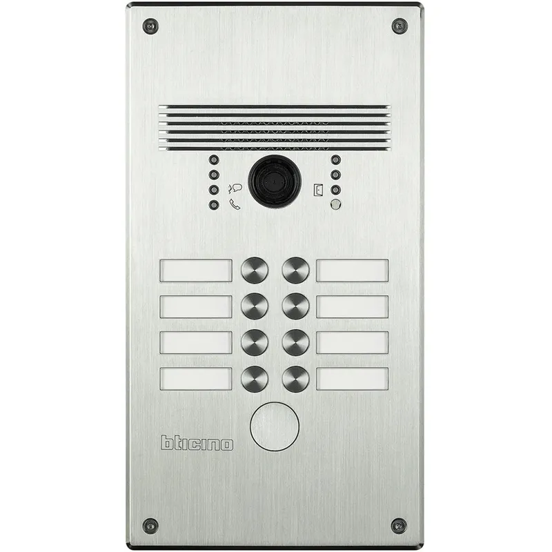 Bticino Video-Türstation 308012 Video-AV Inox 8 Ruftasten