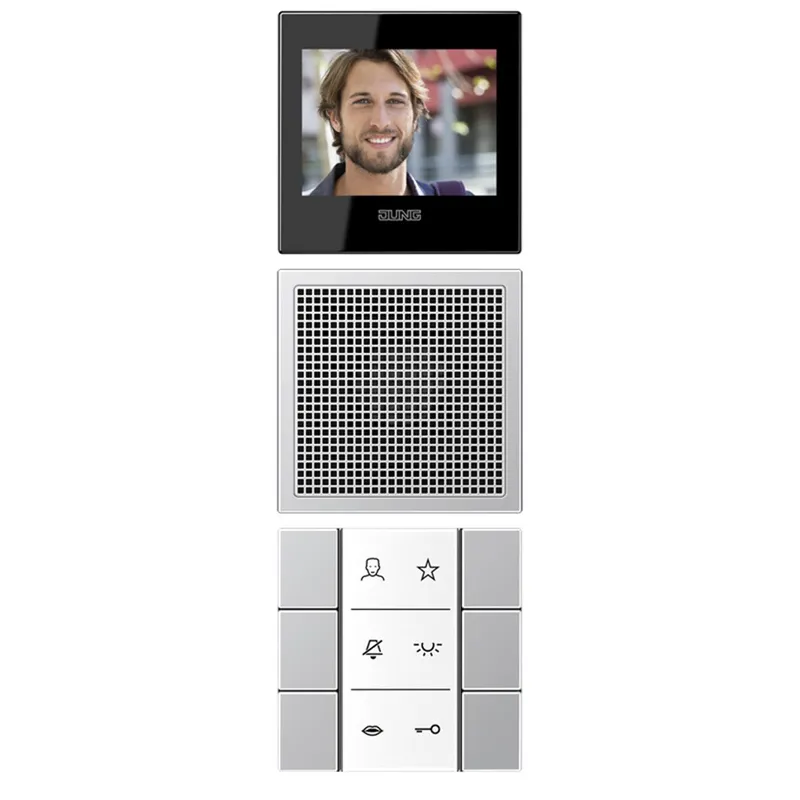 Jung Siedle In-Home-Bus Video-Innenstationen, Serie LS, Aluminium SIVIAL627
