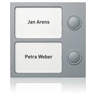 Ritto Portier Tastenmodul 1875220 TwinBus 2Tasten silber