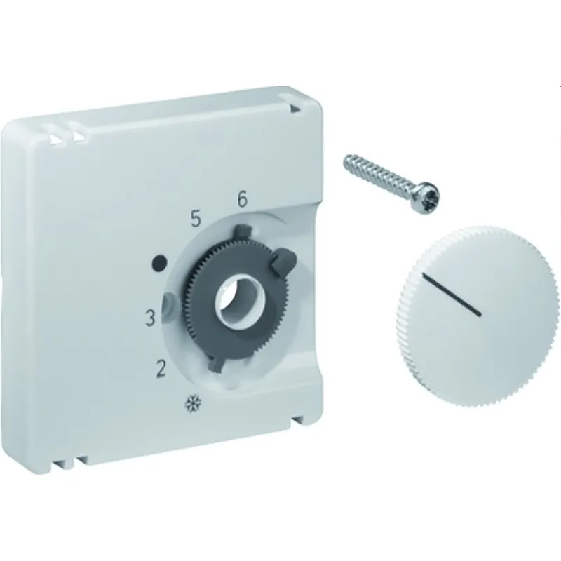 Alre-It Abdeckung für Raumtemperaturregler JZ-001.010 50x50mm glanz perlweiss UN990045