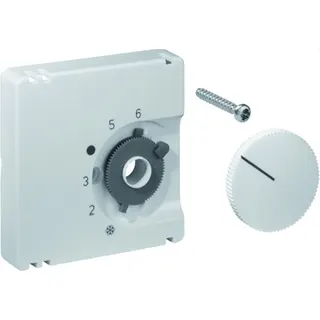 Alre-It Abdeckung für Raumtemperaturregler JZ-001.010 50x50mm glanz perlweiss UN990045