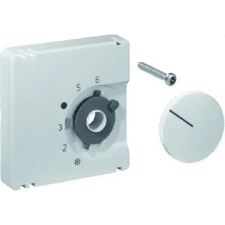 Alre-It Abdeckung für Raumtemperaturregler JZ-001.110 55x55mm glanz perlweiss UN990060