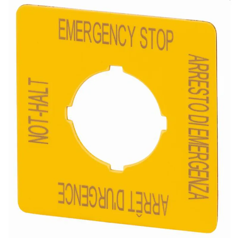 EATON Electric Not-Halt-Schild M22-XYK11