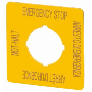 EATON Electric Not-Halt-Schild M22-XYK11