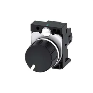 Siemens Potentiometer 22mm rund schwarz 1K Ohm 3SU1200-2PQ10-1AA0
