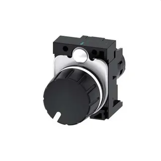 Siemens Potentiometer 22mm rund schwarz 47K Ohm 3SU1200-2PR10-1AA0