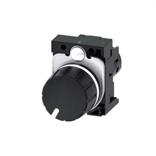 Siemens Potentiometer 22mm rund schwarz 47K Ohm 3SU1200-2PT10-1AA0