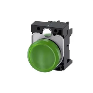 Siemens Leuchtmelder 22mm rund gruen Linse glatt 3SU1106-6AA40-1AA0