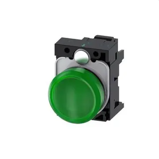Siemens Leuchtmelder 22mm rund gruen Linse glatt 3SU1102-6AA40-3AA0