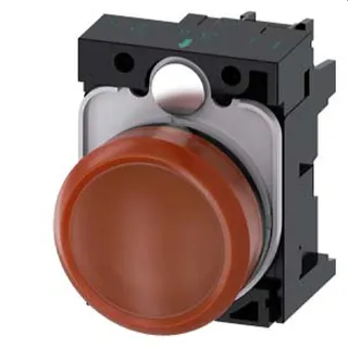 Siemens Leuchtmelder 22mm rund amber Linse glatt 3SU1103-6AA00-1AA0
