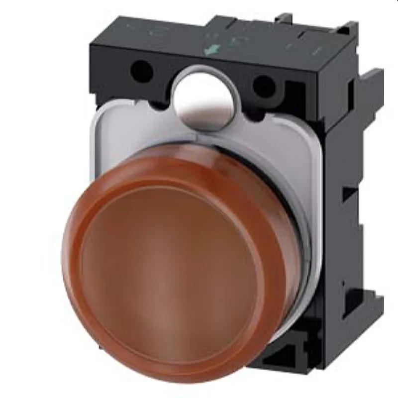 Siemens Leuchtmelder 22mm rund amber Linse glatt 3SU1106-6AA00-1AA0