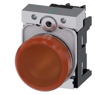 Siemens Leuchtmelder 22mm rund amber Linse glatt 3SU1152-6AA00-1AA0