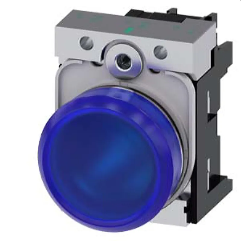 Siemens Leuchtmelder 22mm rund blau Linse glatt 3SU1153-6AA50-1AA0