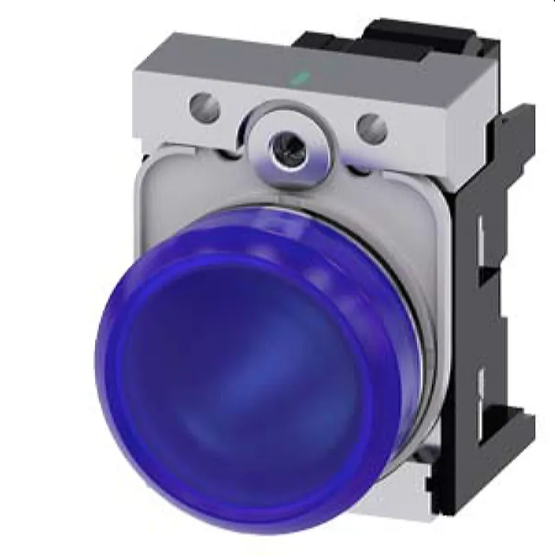 Siemens Leuchtmelder 22mm rund blau Linse glatt 3SU1153-6AA50-3AA0