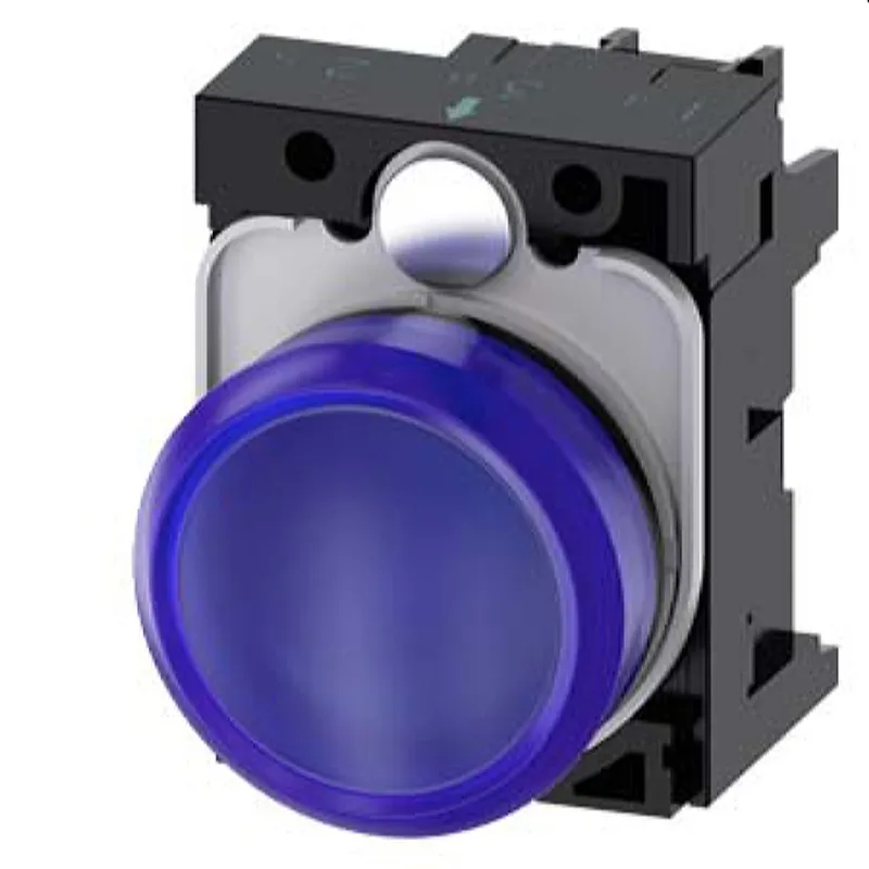 Siemens Leuchtmelder 22mm rund blau Linse glatt 3SU1106-6AA50-1AA0