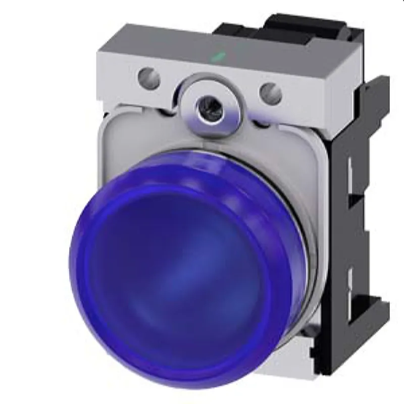 Siemens Leuchtmelder 22mm rund blau Linse glatt 3SU1156-6AA50-3AA0