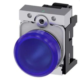 Siemens Leuchtmelder 22mm rund blau Linse glatt 3SU1156-6AA50-3AA0