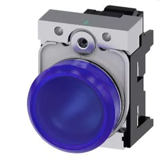 Siemens Leuchtmelder 22mm rund blau Linse glatt 3SU1152-6AA50-3AA0