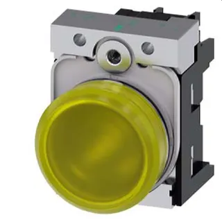 Siemens Leuchtmelder 22mm rund gelb Linse glatt 3SU1153-6AA30-1AA0