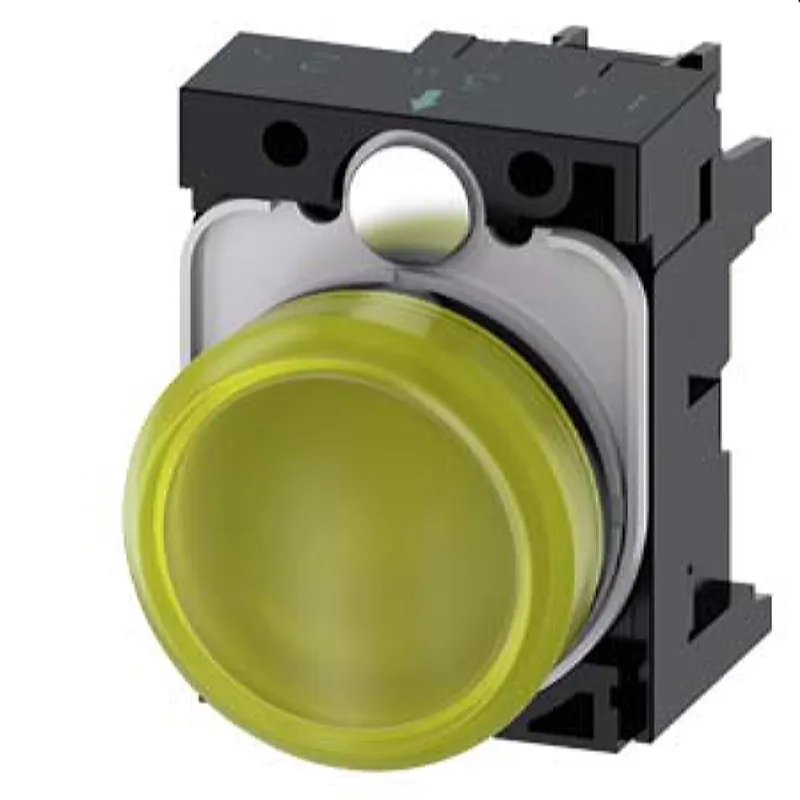 Siemens Leuchtmelder 22mm rund gelb Linse glatt 3SU1106-6AA30-1AA0