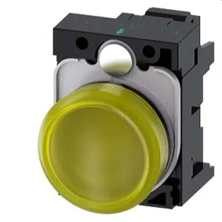 Siemens Leuchtmelder 22mm rund gelb Linse glatt 3SU1106-6AA30-3AA0