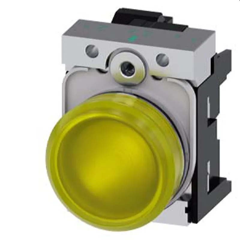 Siemens Leuchtmelder 22mm rund gelb Linse glatt 3SU1152-6AA30-3AA0