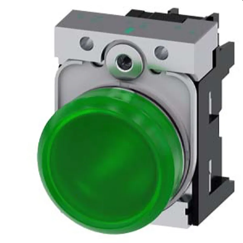 Siemens Leuchtmelder 22mm rund grün Linse glatt 3SU1156-6AA40-1AA0