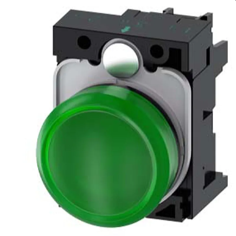 Siemens Leuchtmelder 22mm rund grün Linse glatt 3SU1103-6AA40-1AA0