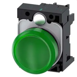 Siemens Leuchtmelder 22mm rund grün Linse glatt 3SU1103-6AA40-1AA0