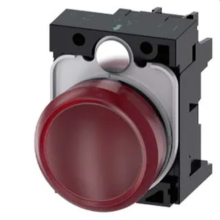 Siemens Leuchtmelder 22mm rund rot Linse glatt 3SU1103-6AA20-1AA0