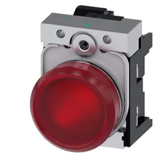 Siemens Leuchtmelder 22mm rund rot Linse glatt 3SU1152-6AA20-3AA0