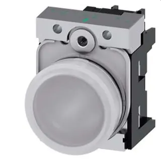 Siemens Leuchtmelder 22mm rund weiss Linse glatt 3SU1153-6AA60-1AA0