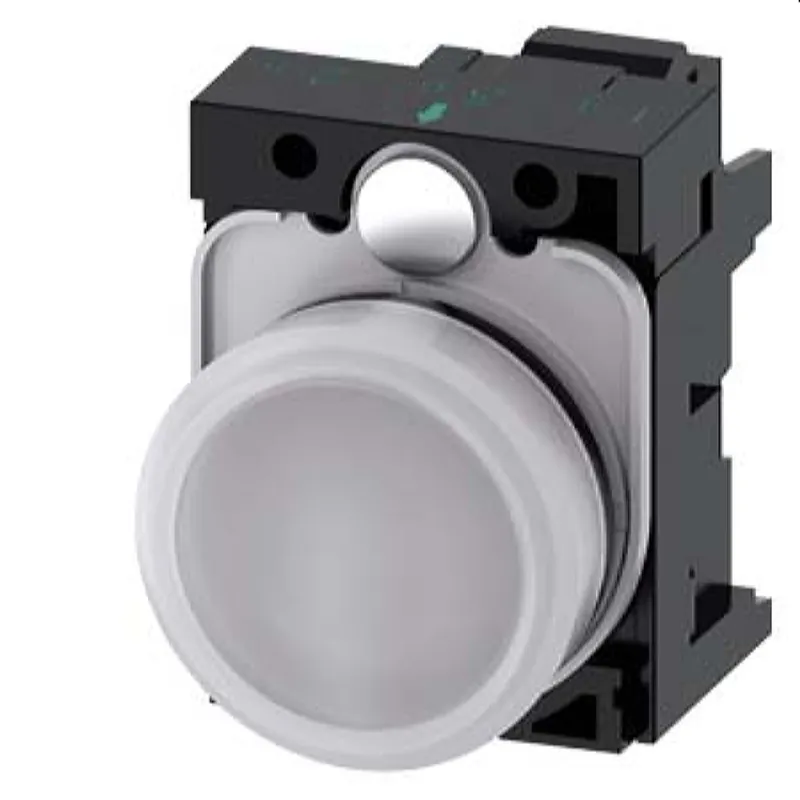 Siemens Leuchtmelder 22mm rund weiss Linse glatt 3SU1106-6AA60-3AA0