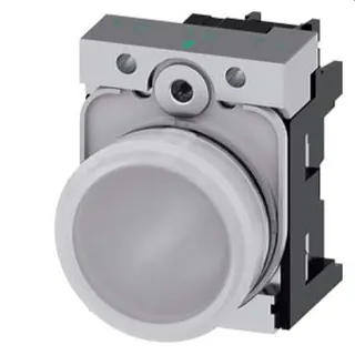 Siemens Leuchtmelder 22mm rund weiss Linse glatt 3SU1156-6AA60-1AA0