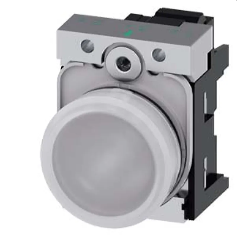Siemens Leuchtmelder 22mm rund weiss Linse glatt 3SU1156-6AA60-3AA0