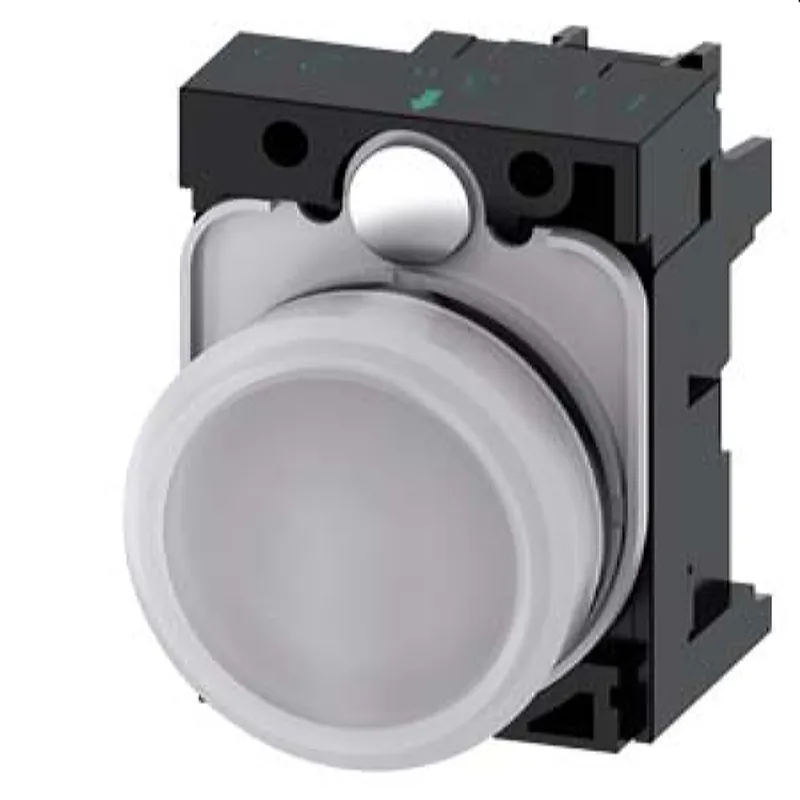 Siemens Leuchtmelder 22mm rund weiss Linse glatt 3SU1102-6AA60-1AA0